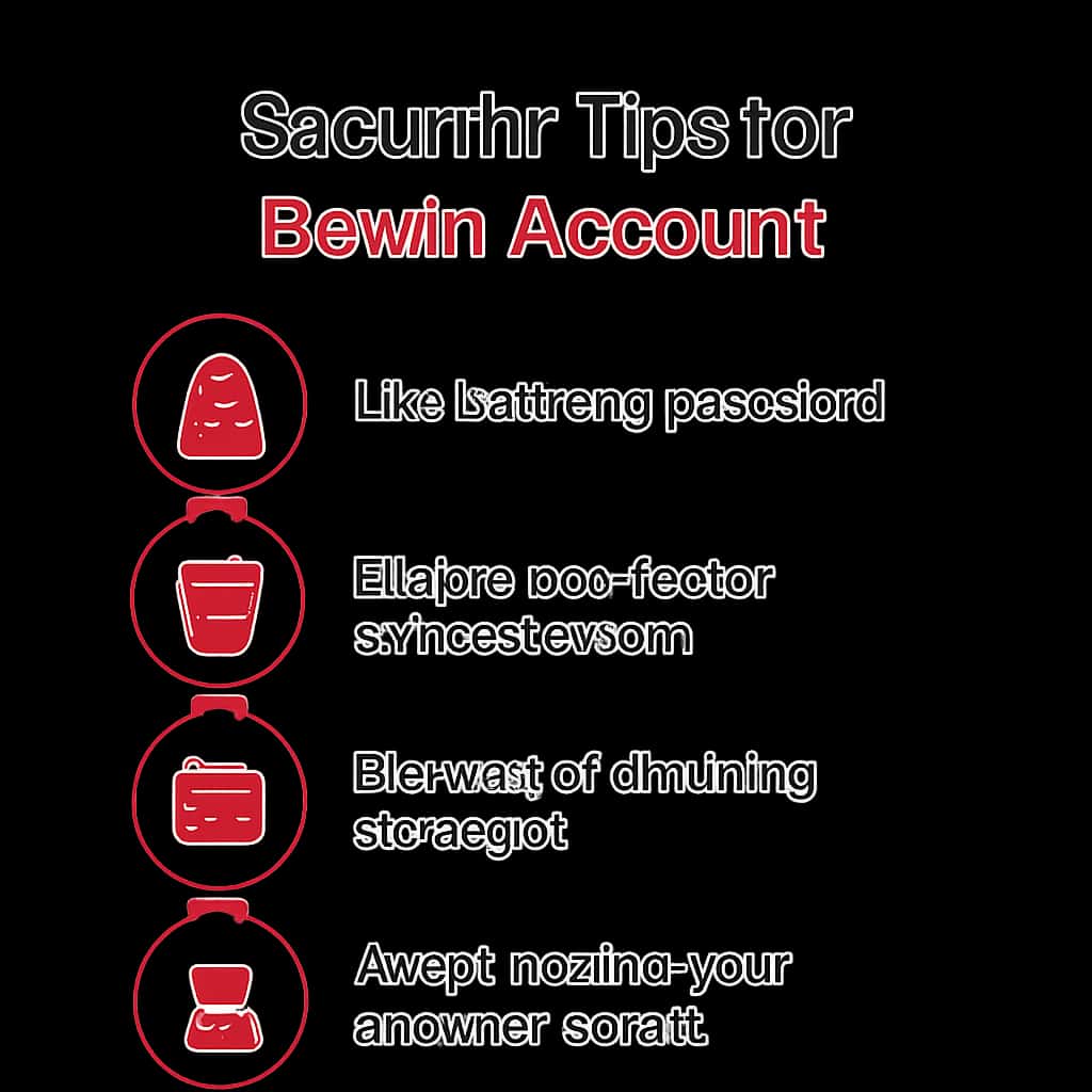 Illustration summarizing security tips for enhancing Bswin account safety.