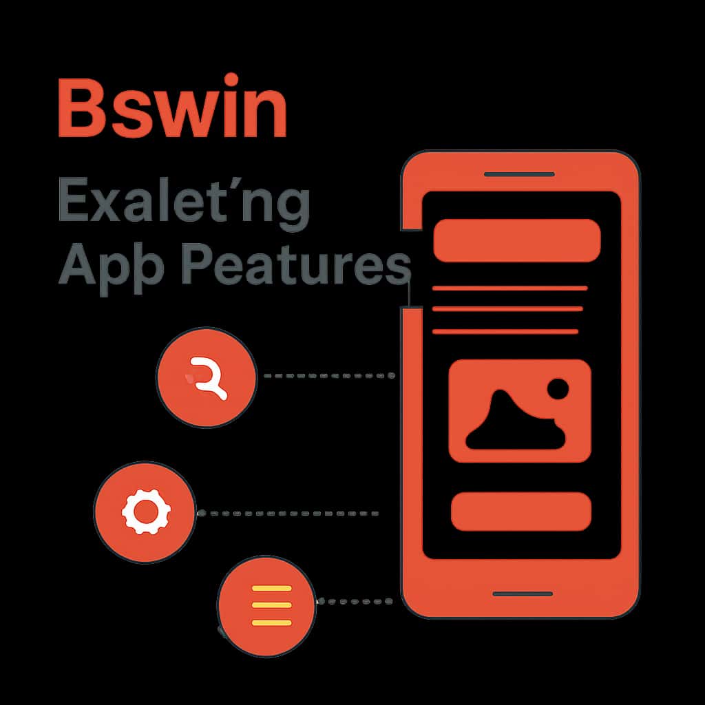 A diagram illustrating the features of the Bswin app.