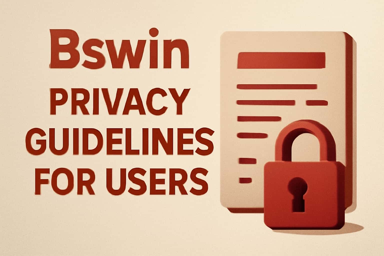An informational graphic illustrating Bswin's Privacy Guidelines.