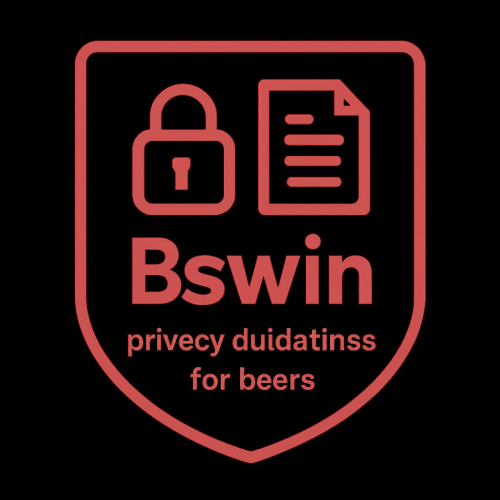 A badge representing the Privacy Guidelines for Bswin Users.