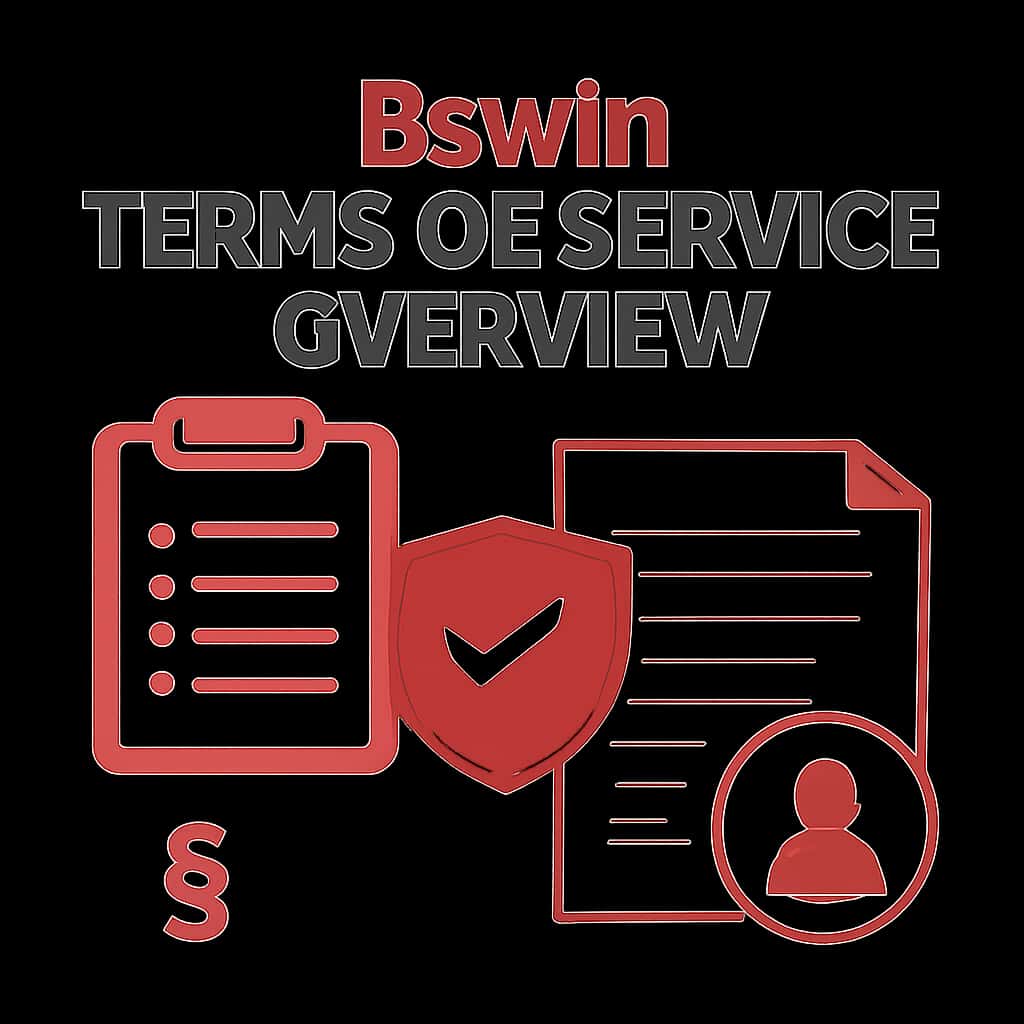 Illustration explaining Bswin Terms of Service.