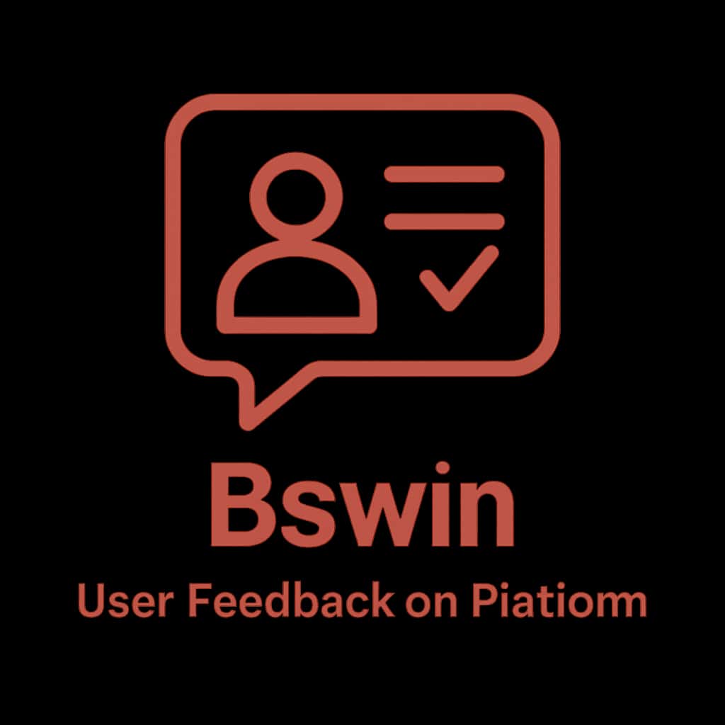 A professional icon symbolizing user feedback for the Bswin platform.