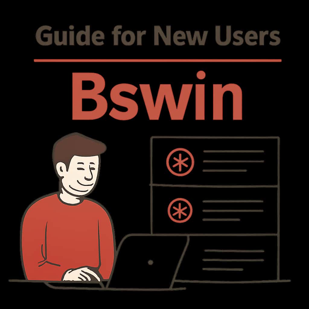 An educational illustration representing key points from the Guide for New Bswin Users.